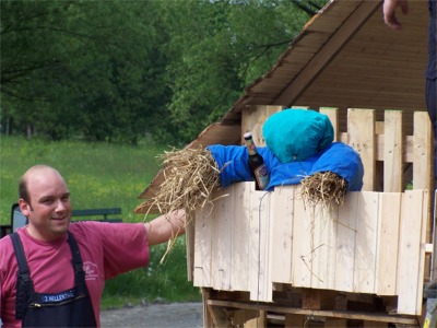 "Besucher" auf der Terasse